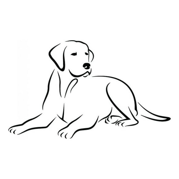 Decomural Sitting Labrador Dog WS-34708
