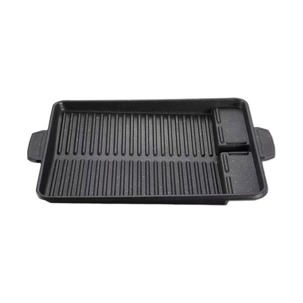 Plancha para barbacoa, sartén para parrilla, fácil de limpiar, sartén portátil antiadherente, plato para barbacoa, estufa de acampada, parrilla para b Cuadrado