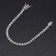 thumbnail image 4 of Pulsera de Tenis con Bisel de Corazón de 3 X 3 Mm para Mujer, Pulsera de Boda Transparente 5A+ CZ, Pulseras de Tenis de Plata Esterlina 925 para Mujer de 6-7.5 Pulgadas, 4 of 7
