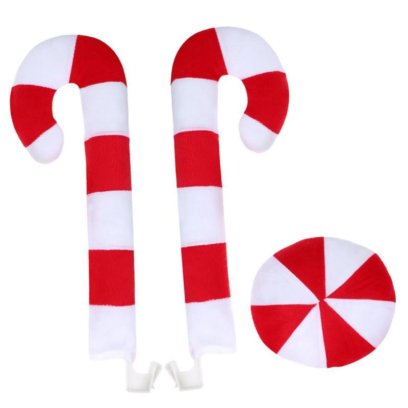 Bothyi - Adorno Navideño Para Coche, Suv, Año Nuevo, Invierno, Navidad, Accesorios Para Coche, Bastón De Caramelo, 44 Cm