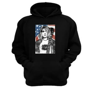 Genérico - Polerón Canguro Kurt Cobain Negro Talla Xs Unisex