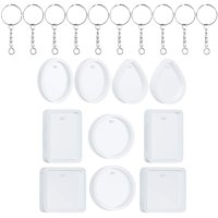 Magideal - Kit De Silicona De Fundición De Colgante De Llavero Diy De 20 Piezas, Artesanías Para Collar De Colgantes De Resina, Con Resina De Cristal