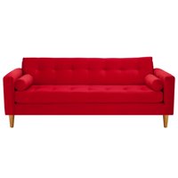 Bodevir - Sofa Retro 3Cg Felpa 04 Rojo