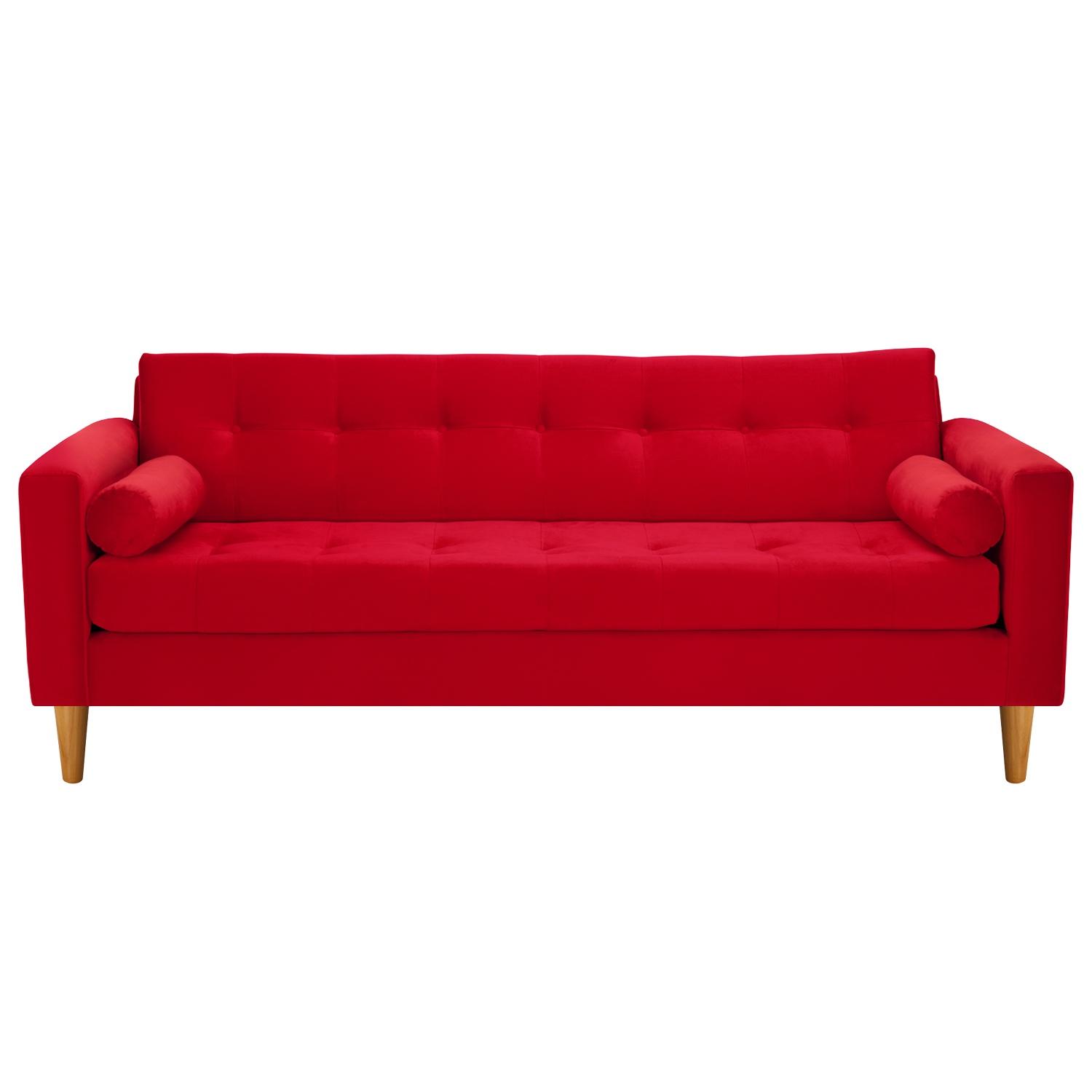 Bodevir - Sofa Retro 3Cg Felpa 04 Rojo