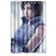 thumbnail image 1 of Cortina de ducha de Asuka Kazama en combate azul, juego de cortina de baño con ganchos, tamaño 48 x 72 pulgadas, 1 of 3