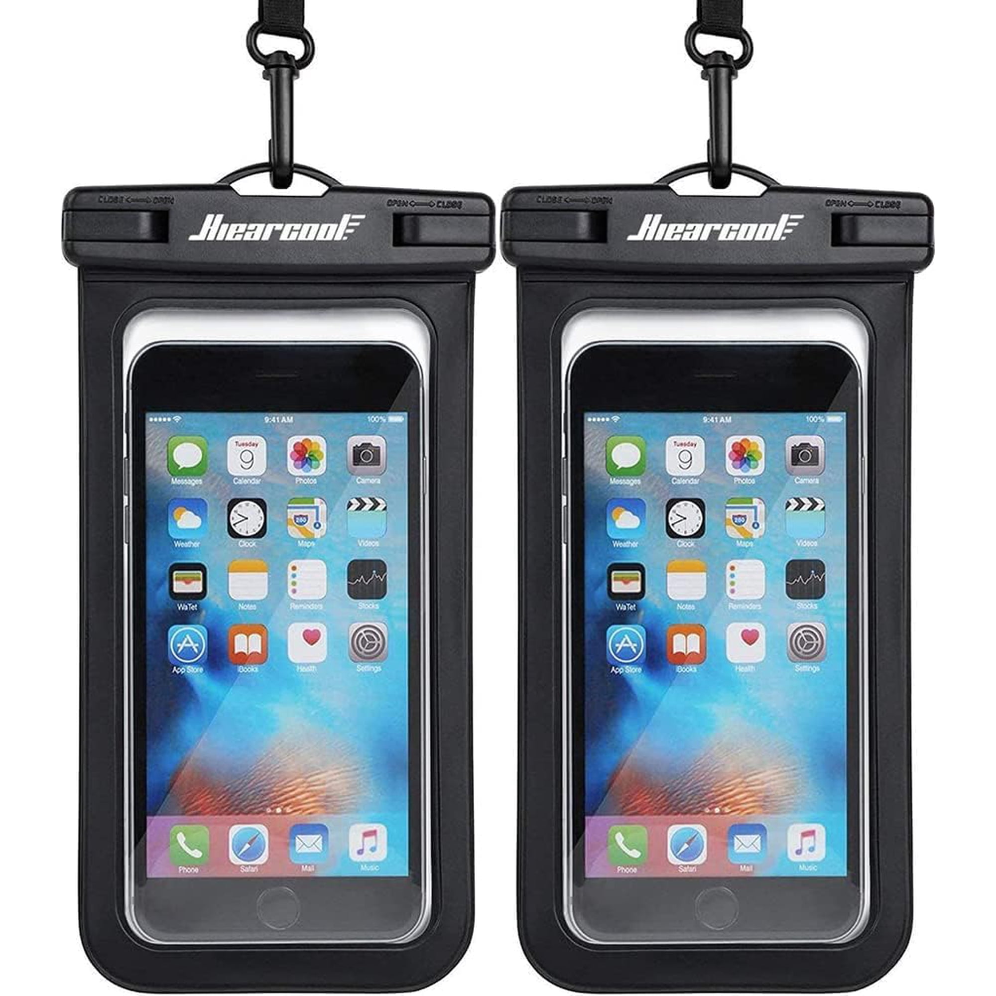 Funda Impermeable Para Teléfono Hiearcool, Universal, Para Iphone, Negra