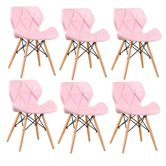 Moadchile - Pack 6 Sillas Radar Eames Rosas