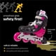 thumbnail image 5 of Patines En Línea Ajustables Con 4 Ruedas Color Rosa Mediano, 5 of 8
