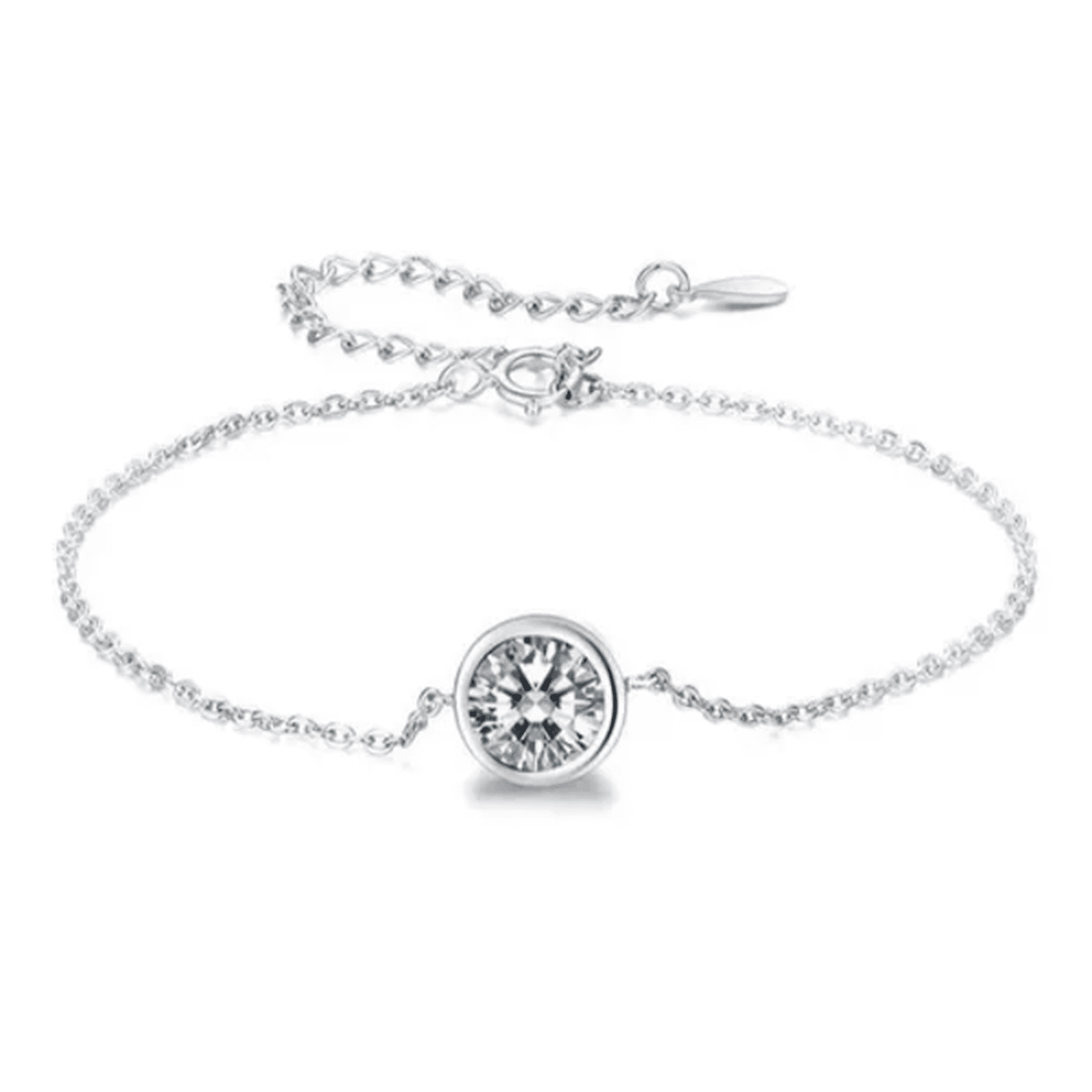 Genérico - Pulsera Plata 925 Circón Plateada / Todojoyas