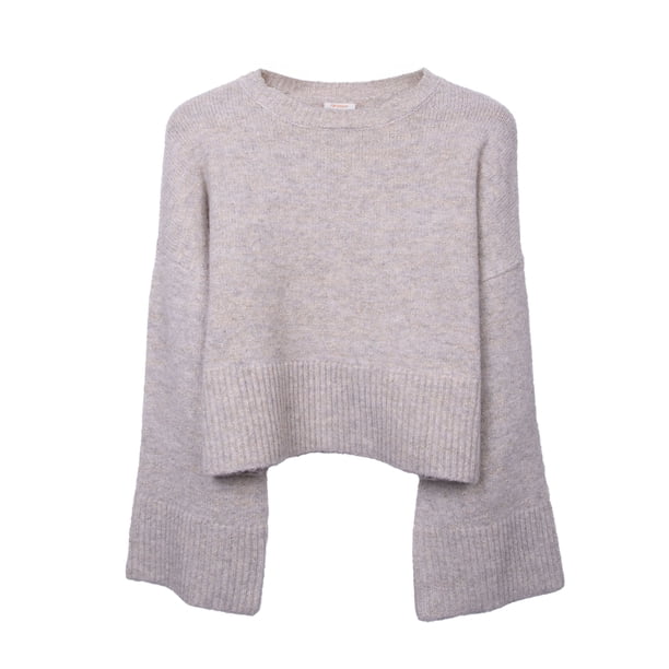 Chaleco Niña Cerrado Manga Ancha Brillos Beige