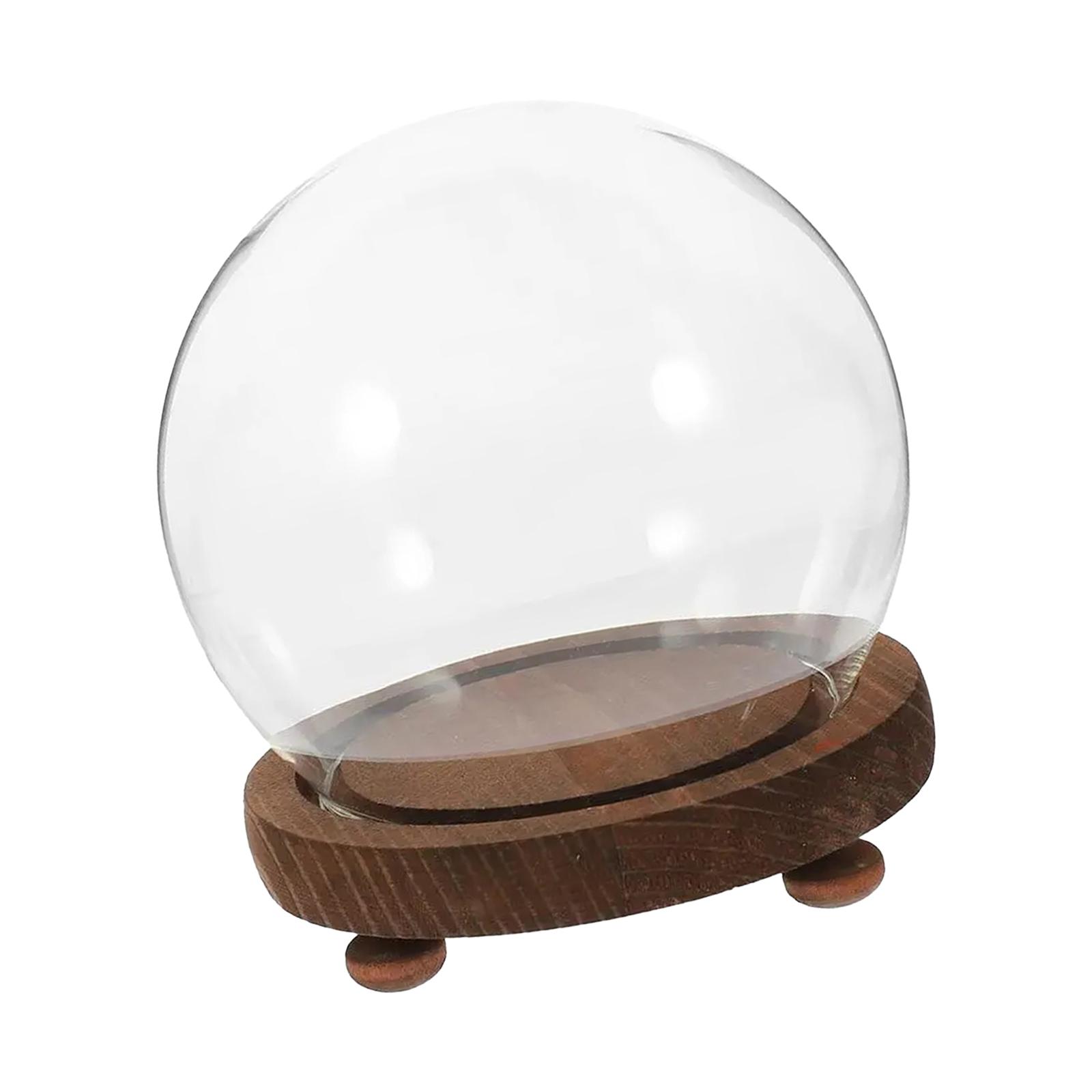 Magideal - Vitrina De Cristal Vacía Con Forma De Cúpula, Terrario De Micropaisaje Prémium Para Bricolaje, Para Decoración De Recuerdos De Fiestas Navideñas, Foto 10Cm