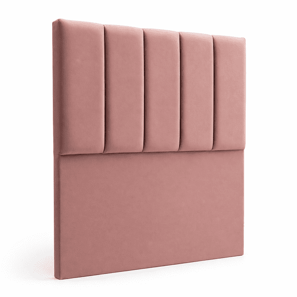 Respaldo de cama 1.5 plaza tubular felpa Rosa palo