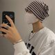 thumbnail image 5 of Gorro holgado de algodón orgánico - Gorro de quimioterapia para mujer - Gorro hipster japonés para hombre - Gorro holgado para dormir, 5 of 5
