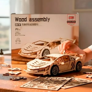 Puzzle 3D Lamborghini Armable Madera Aspor Modelo 114Pcs