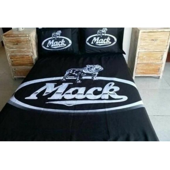 Mack Trucks Logo Black Quilt Duvet Cover Set Bed Linen Bedroom Decor Bedding3-Piece Bedding Set