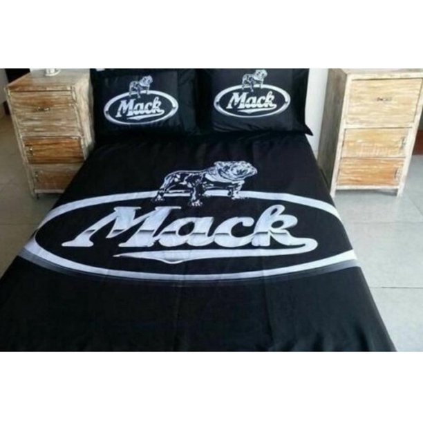 Mack Trucks Logo Black Quilt Duvet Cover Set Bed Linen Bedroom Decor Bedding3-Piece Bedding Set