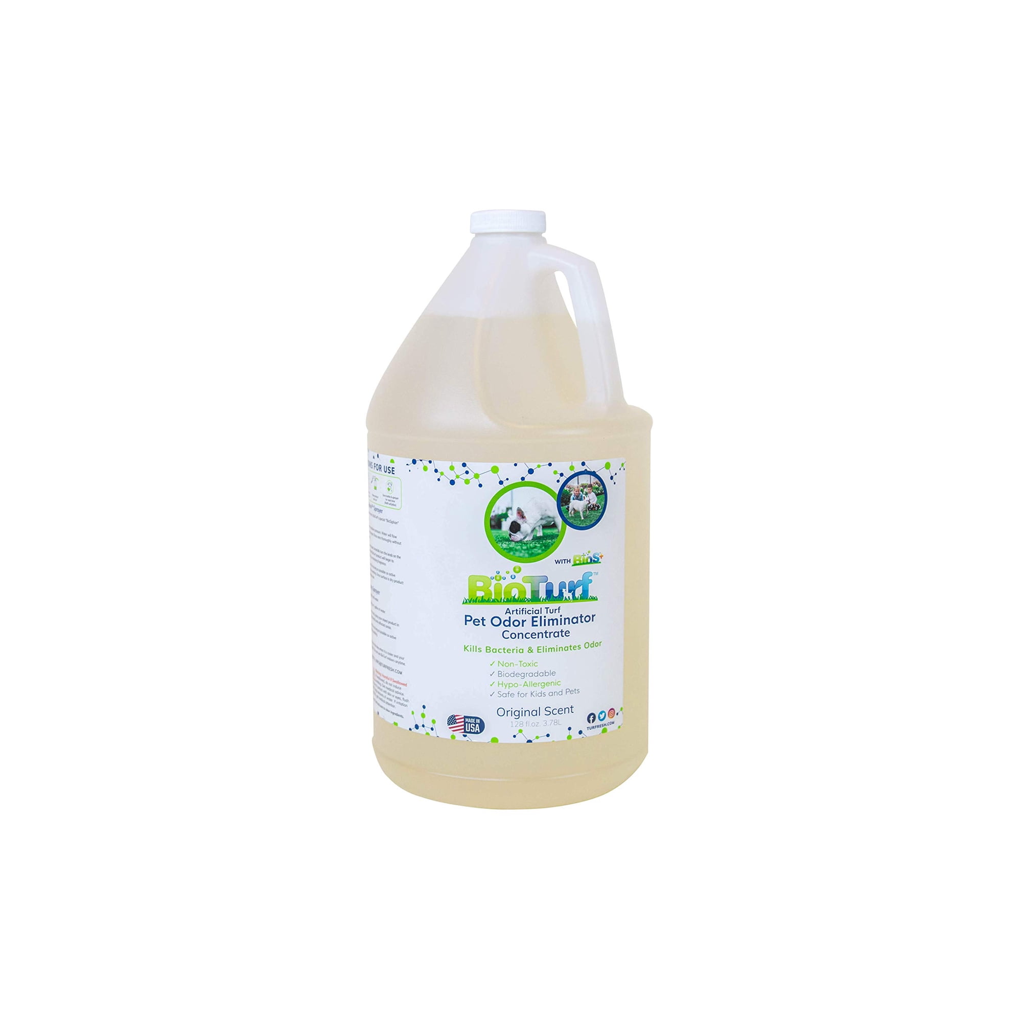 Limpiador De Césped Artificial Bioturf Bios+ Eliminador De Olores De Mascotas 3,78 L