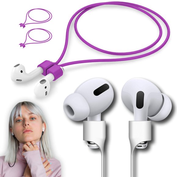 Correa magnética anti-pérdida para AirPods Pro cobcobb 70 cm, morada