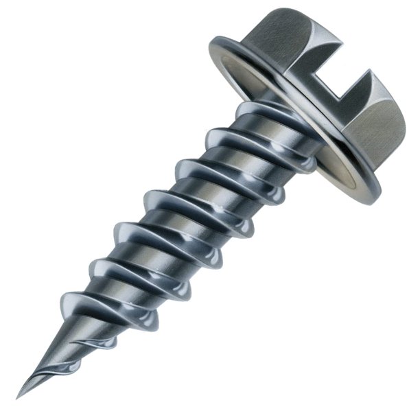 Tornillos autoperforantes con cremallera Malco HW8X2ZT para chapa metálica, paquete de 250