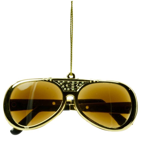 Gafas de sol Ornament Kurt S. Adler Elvis Presley, 9 cm, doradas