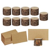 Bothyi - 10 Tarjeteros Creativos De Madera Rústica Para Decoración De Mesa De Fiesta De Boda