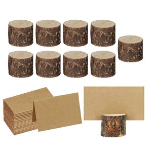 Bothyi - 10 Tarjeteros Creativos De Madera Rústica Para Decoración De Mesa De Fiesta De Boda