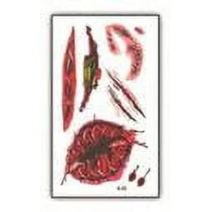 Nonstop - Tatuaje Temporal Halloween Cosplay Disfraz - Herida - 4E
