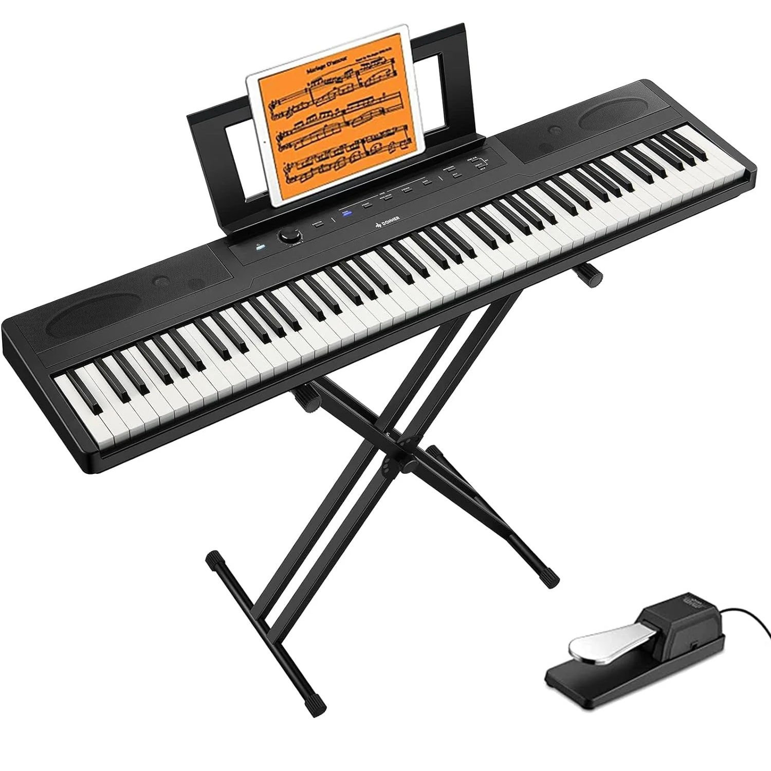 Piano Digital De 88 Notas Con Atril Donner Dep-45