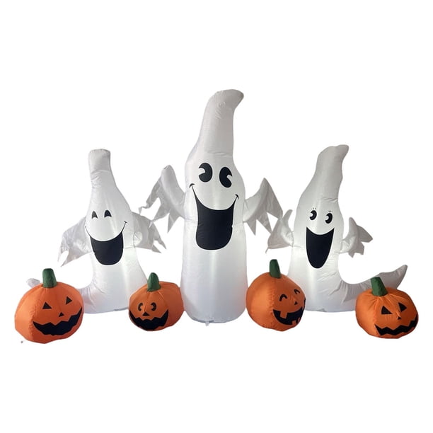 Calabaza Inflable Decorativa Para Fiesta De Halloween De 90 Pulgadas Para Decoración De Césped De Patio Trasero
