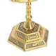 thumbnail image 4 of Menorá de las 12 tribus de Israel, 7 ramas, metal dorado, 12 cm de altura, 4 of 7