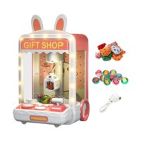 Magideal - Máquina De Garra Para Niños, Máquina De Agarrar Dulces Con Música Y Luz, Máquina Expendedora De Juegos De Arcade De Regalo De Cumpleaños Para Niños Y Conejito