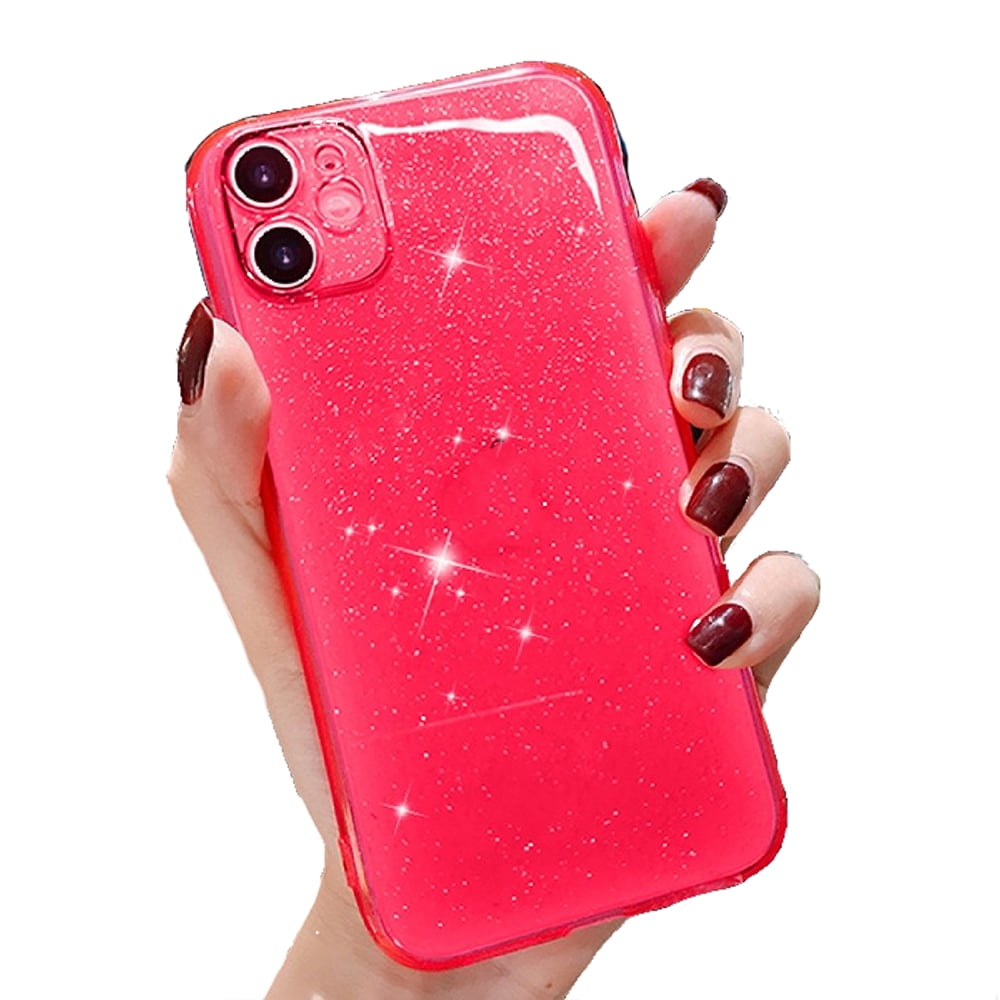 Genérico - Carcasas Colores Candy Con Brillo Silicona Para Iphone Xr Rosa