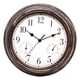 thumbnail image 3 of Reloj De Pared Con Temperatura Y Humedad Decoración Del Dormitorio Del Hogar Latón Tono Negro, 3 of 5