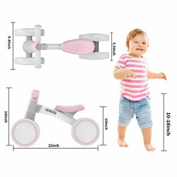 Bicicleta de equilibrio SEREED para niños de 1 año 12-24 meses