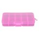 thumbnail image 3 of Caja De Almacenamiento Extraíble De Joyería De Plástico De Rejilla 10 Perlas Contenedor De Pendientes Rosa, 3 of 5