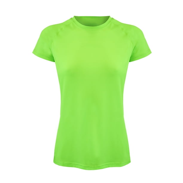 Polera Dry Fit Manga Corta Lisa Deportiva Mujer