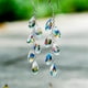 thumbnail image 1 of Teardrop Shape Colorful Artificial Crystal Decor Long Dangle Earrings Bohemian Elegant Style Zinc Alloy Silver Plated Jewelry Wedding Ornaments, 1 of 3