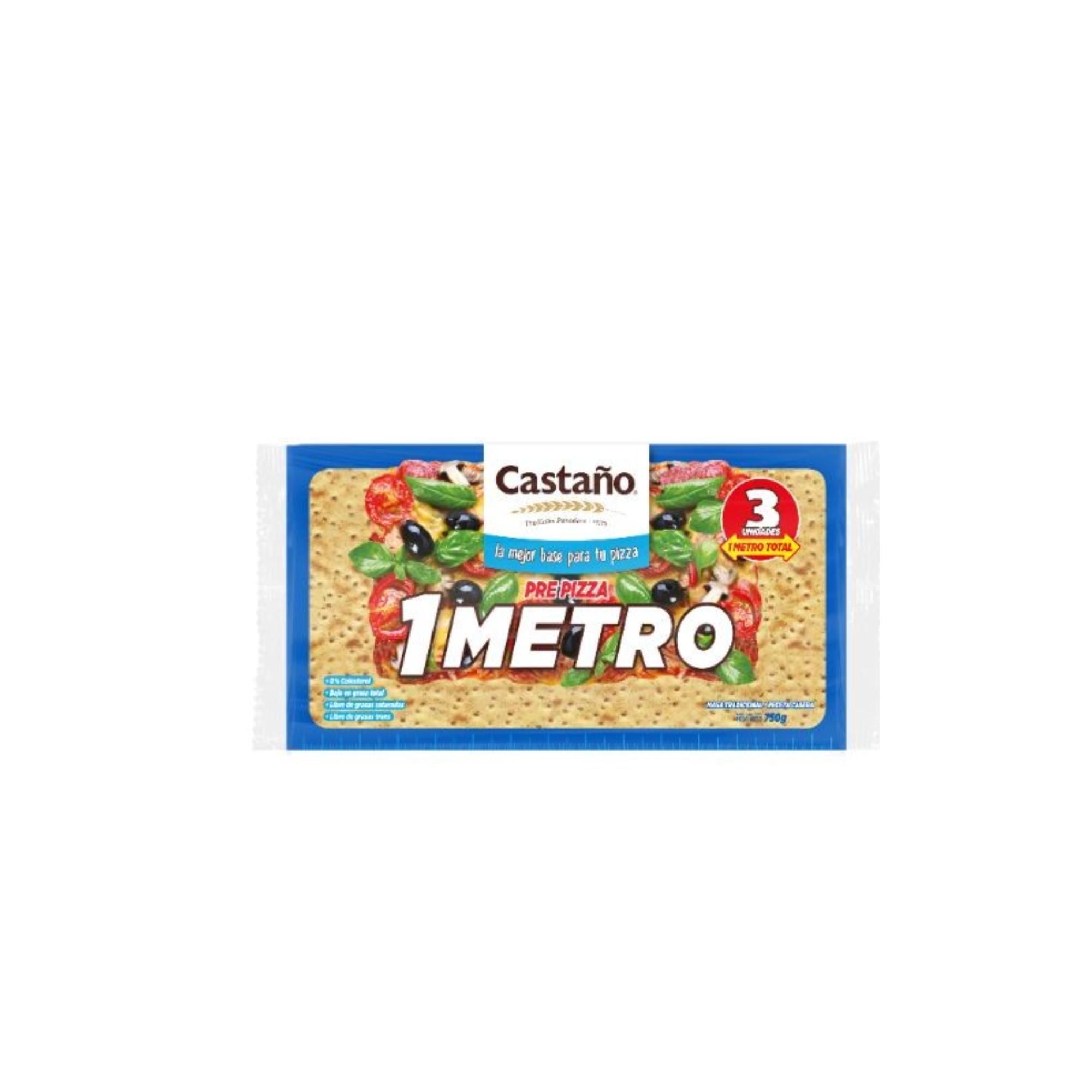 Masa Pre Pizza 1 Metro 3 Un 750 g Castaño