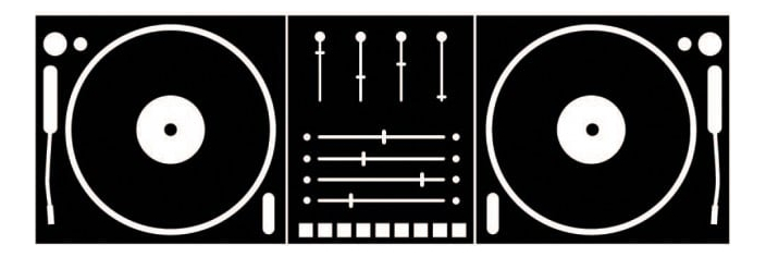 Rienda Libre Graphics - Decomural Dj Decks Turntable Mixer Ws-44305