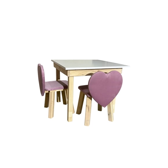 Set Mesa + 2 Sillas infantil terciopelo
