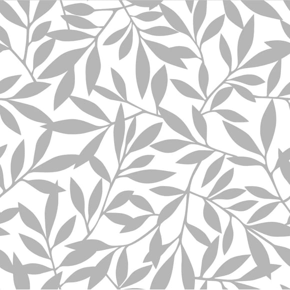 Dekomuro autoadhesivo 35x35 Hojas Gris