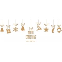 Rienda Libre Graphics - Decomural Christmas Baubles Stocking Reindeer Ws-45414