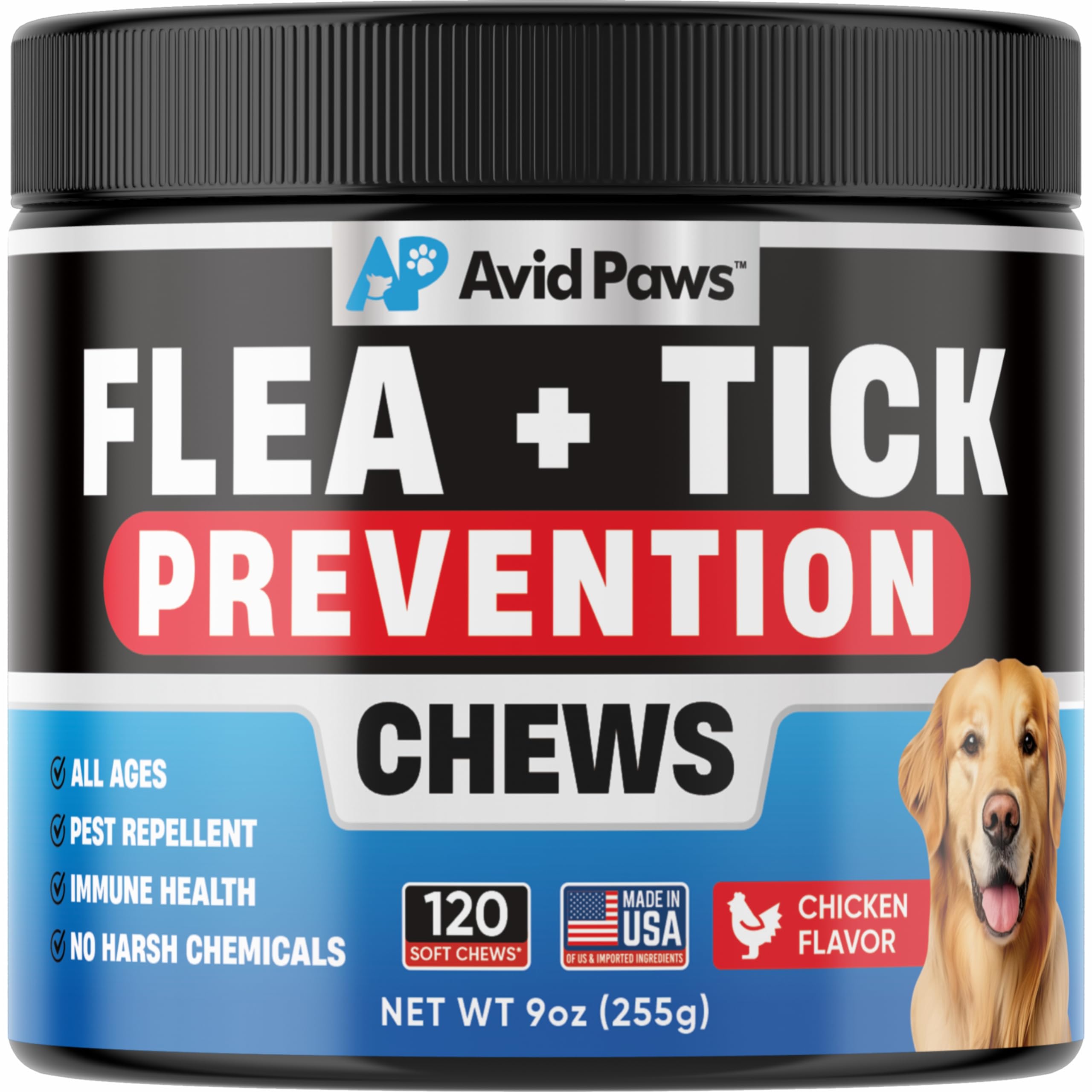 Avid Paws - Tabletas Masticables Para El Tratamiento De Pulgas Y Garrapatas Para Perros - Avid Paw