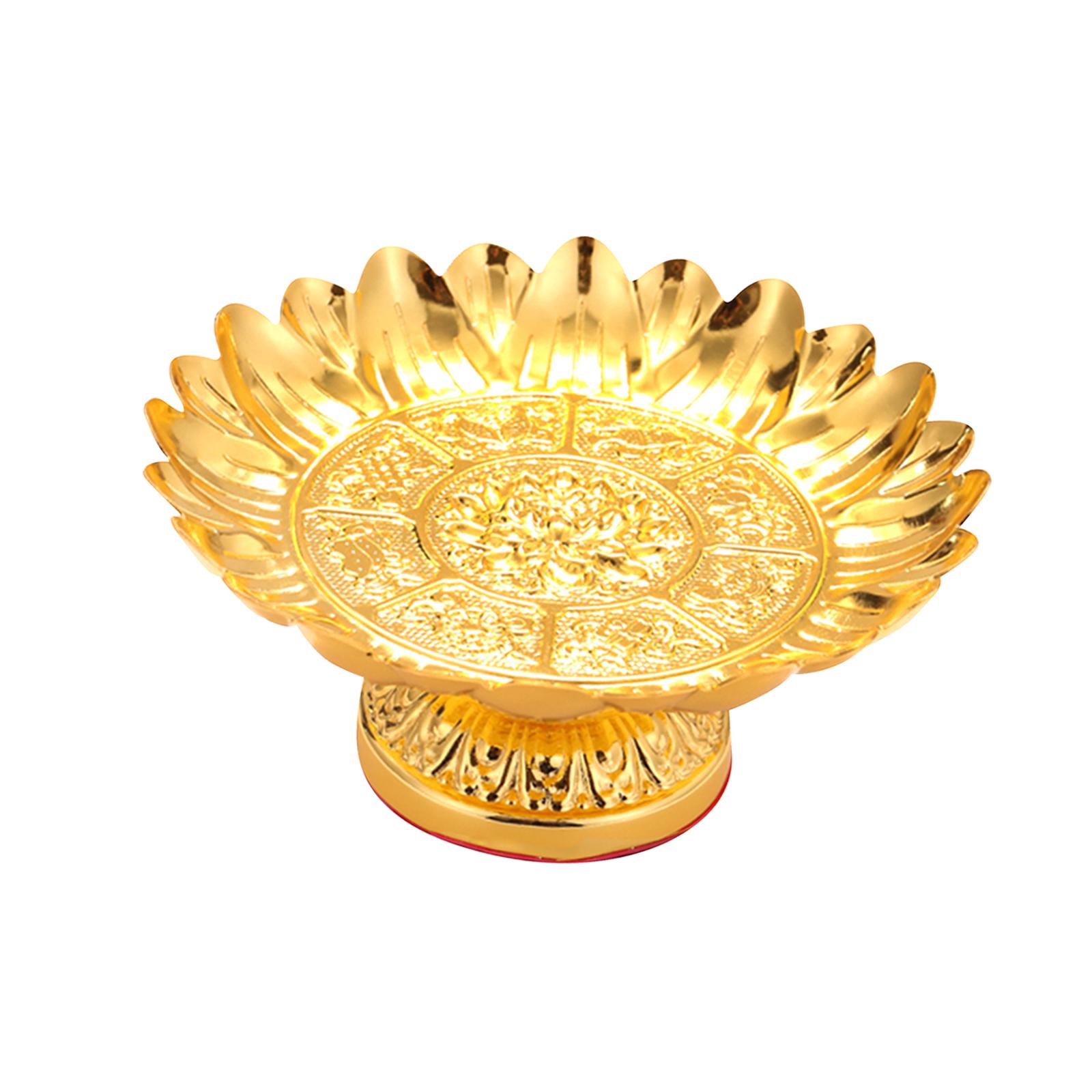 Bothyi - Bandeja De Ofrenda De Buda Bandeja Decorativa De Aleación Para Templo Para Rituales De Decoración Con Purificación