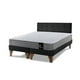 thumbnail image 2 of Cama Europea Zen Best 2 Plazas Colchon Resortes Base Dividida + Respaldo Tela Negro, 2 of 6