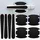 thumbnail image 1 of Lumine Car - 8 pegatinas de fibra de carbono para puerta de coche, antiarañazos, protección de pintura lateral, tamaño universal, mediano, 1 of 7