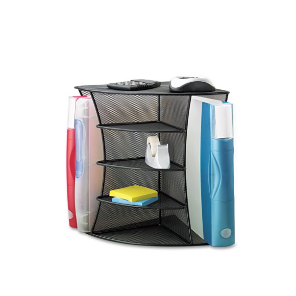 Organizador de esquinas Safco Onyx Mesh 3261BL Acero Negro
