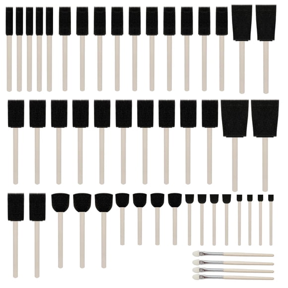 Set de brochas de espuma FEWANLAND 50 piezas de varios tamaños