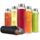 thumbnail image 1 of Botellas de agua Chef's Star de vidrio transparente de 540 ml, juego de 6, 1 of 7