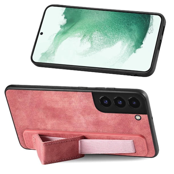 Funda Protectora con Correa para Samsung Galaxy S22 Resistente a Golpes Rosa